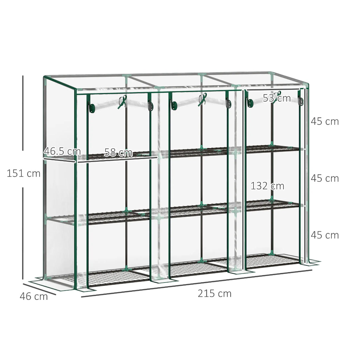 Nine-shelf greenhouse