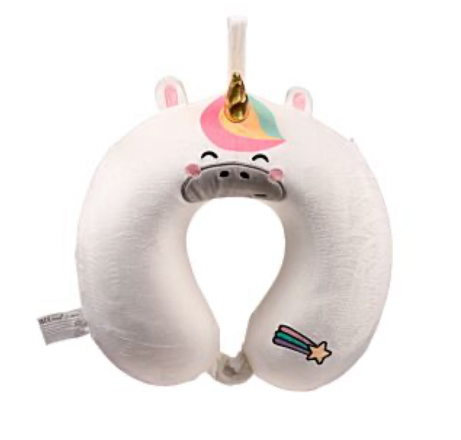 Relaxeazzz Plush Memory Foam Travel Pillow - Astra the Unicorn Adoracorns