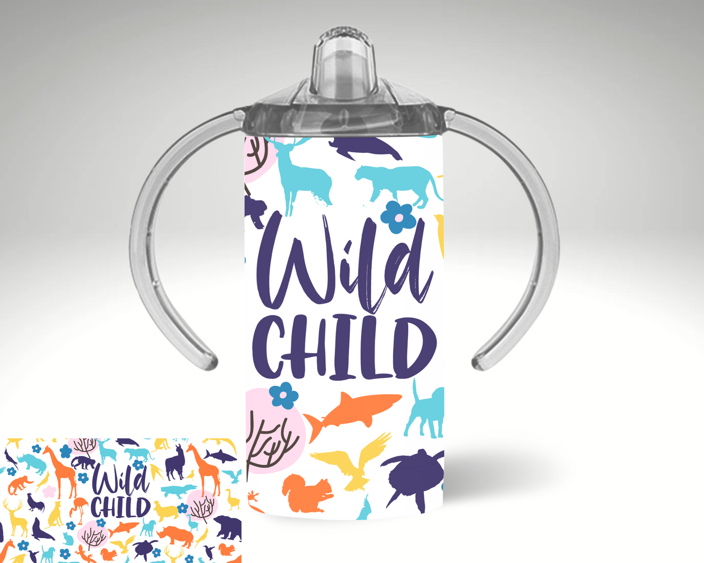 12oz sippy cup - Wild child