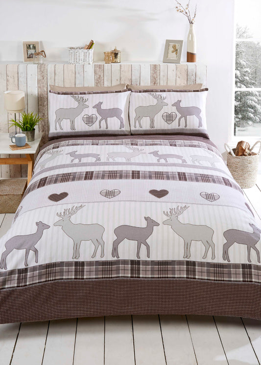 St Andrews Brushed Cotton Duvet Set - Double only