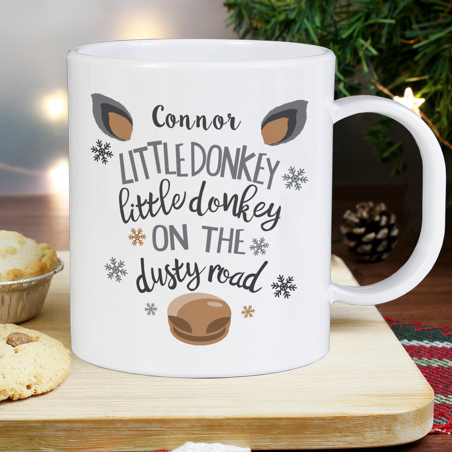 Personalised Little Donkey Plastic Mug