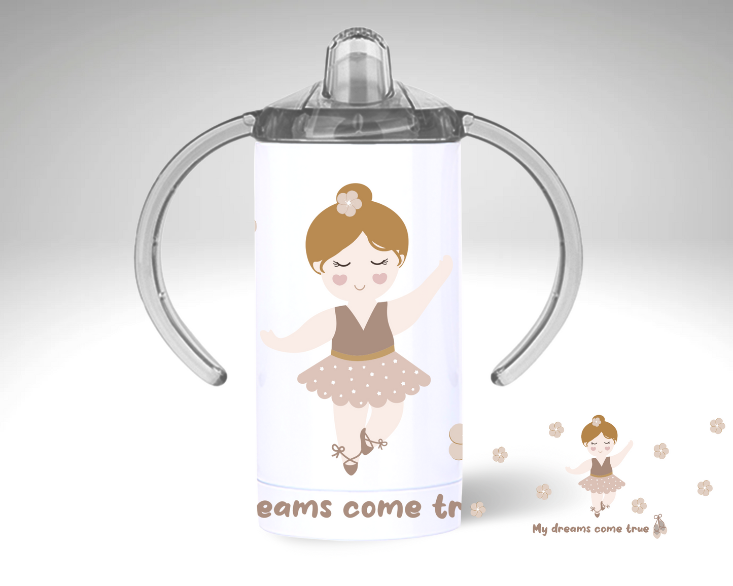 12oz sippy cup - Ballerina