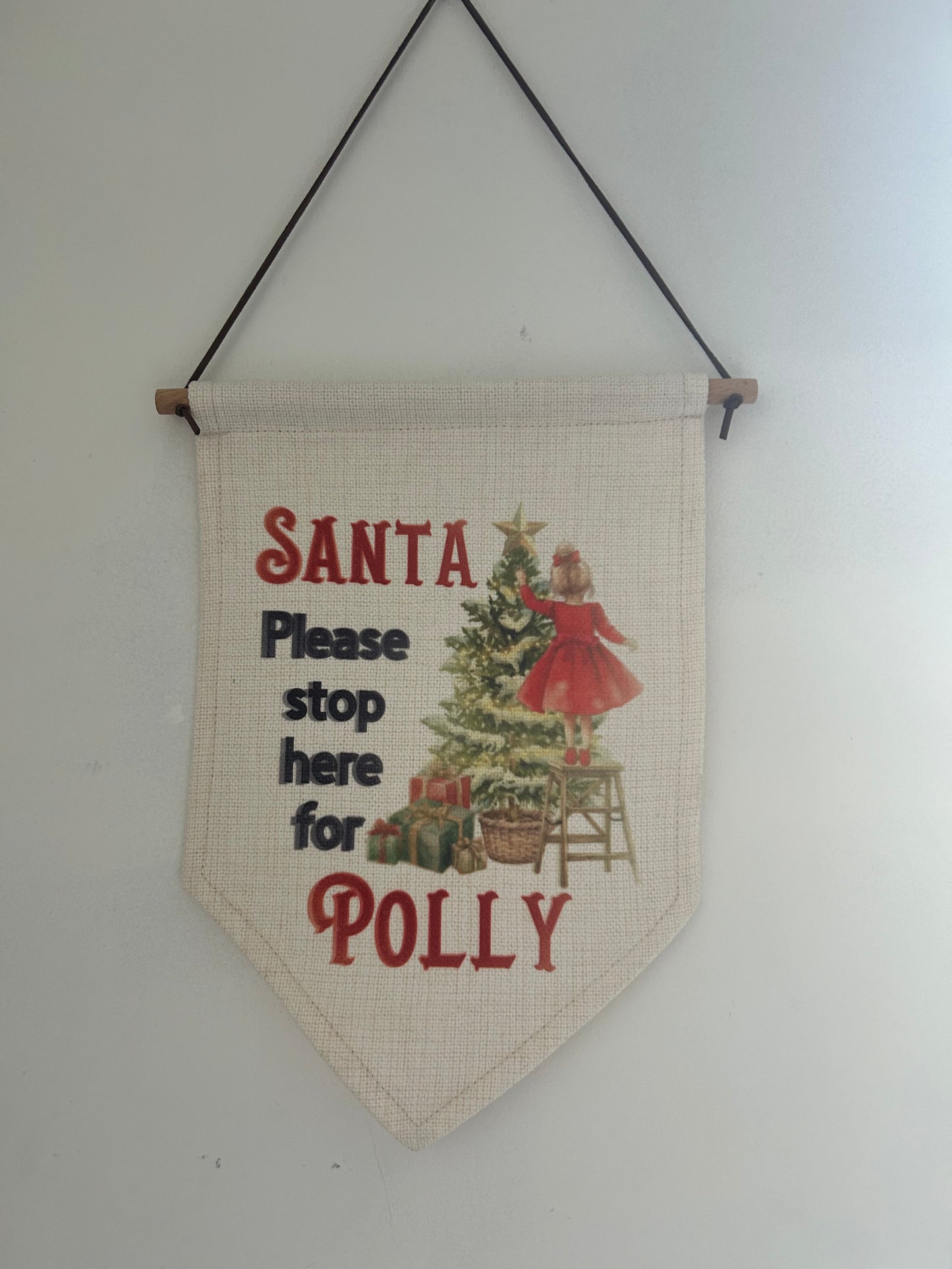 Santa stop here pendant banner