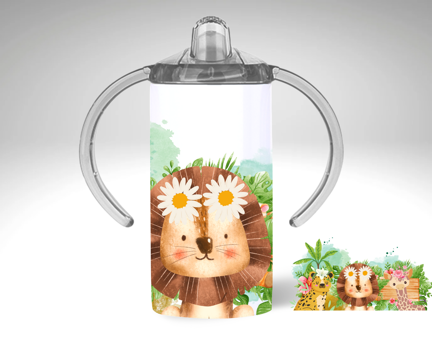 12oz sippy cup - Safari