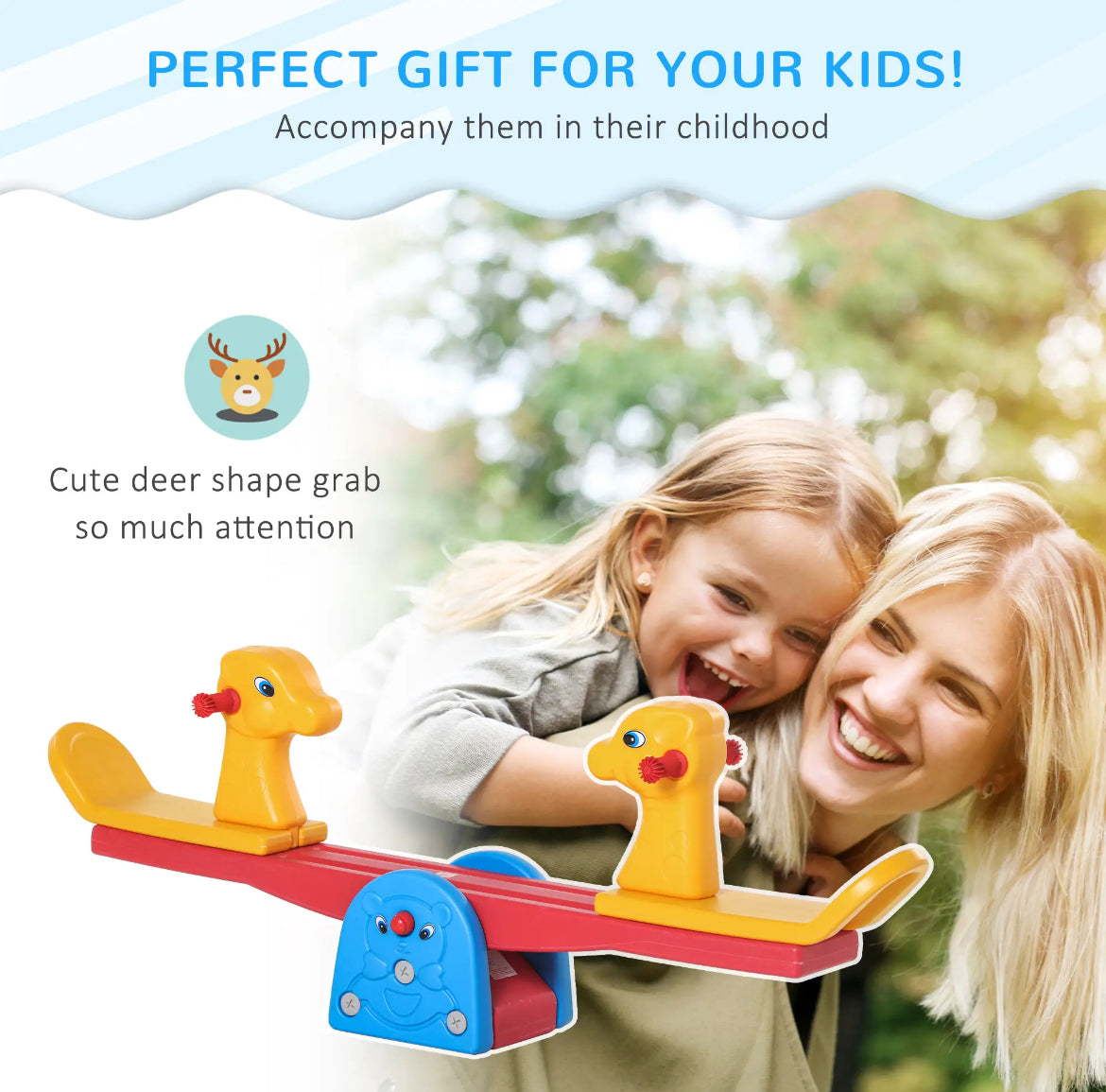 Kids see-saw safe teeter totter