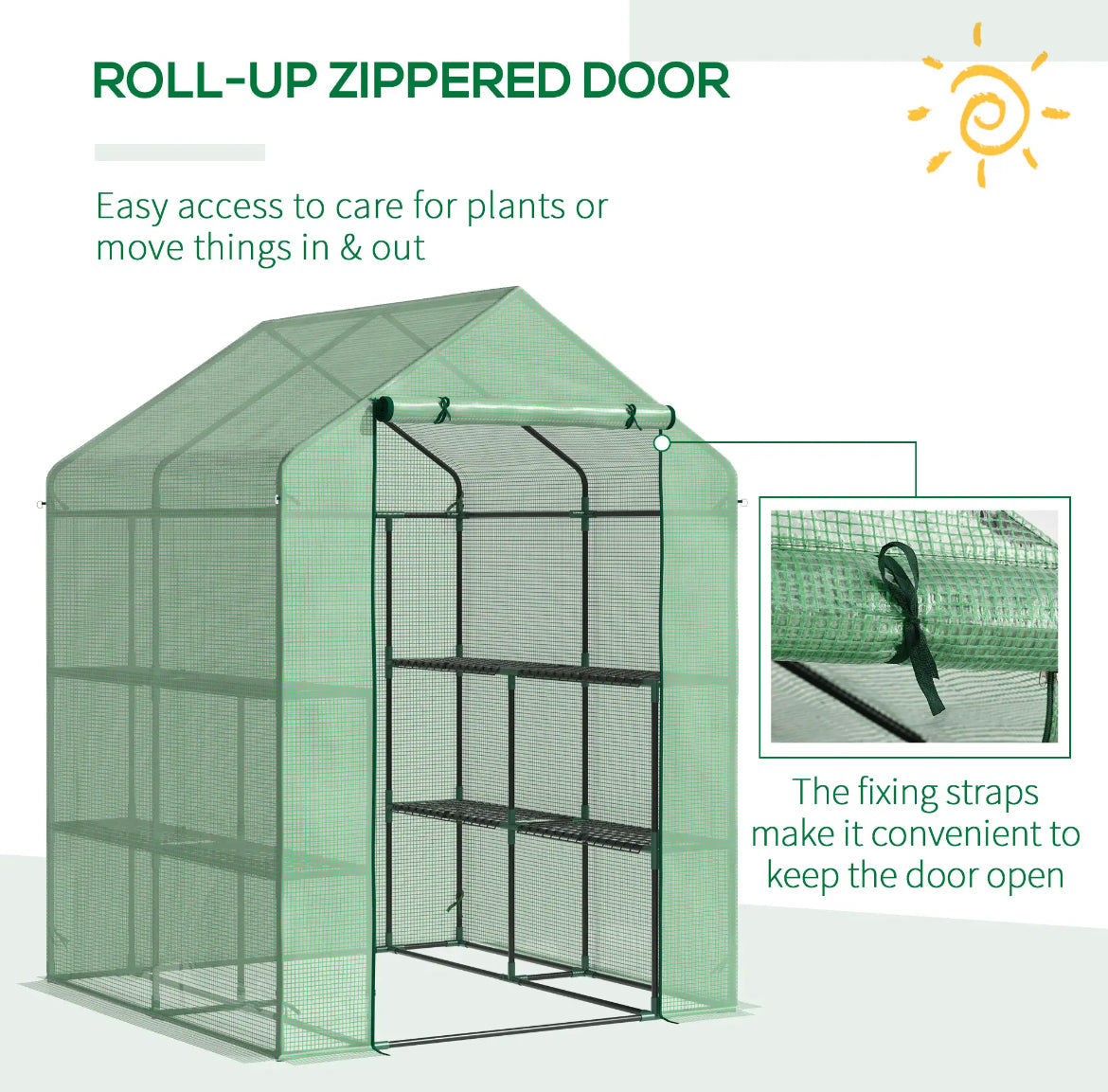 Outsunny walk-in greenhouse