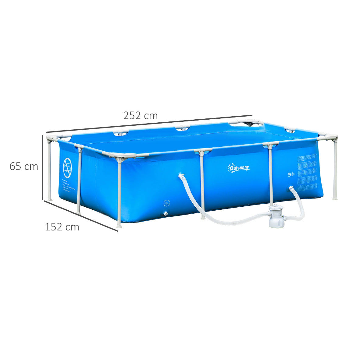 Outsunny steel frame pool with filter