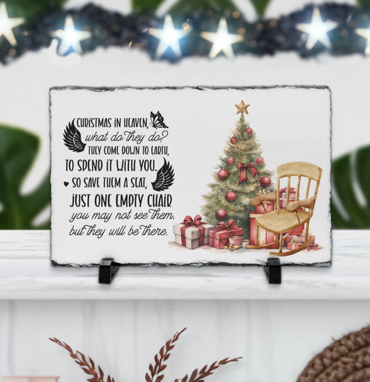 Christmas memorial slate plaque