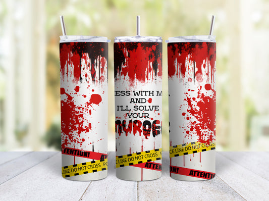 20oz skinny tumbler - True Crime