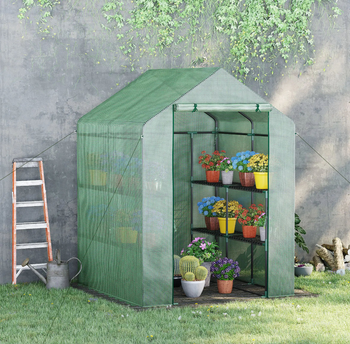 Outsunny walk-in greenhouse