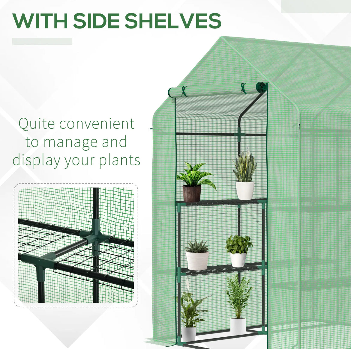 Outsunny walk-in greenhouse