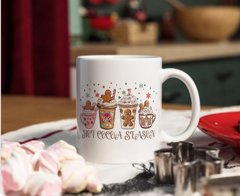 Hot cocoa season mug - gingerbread mugs