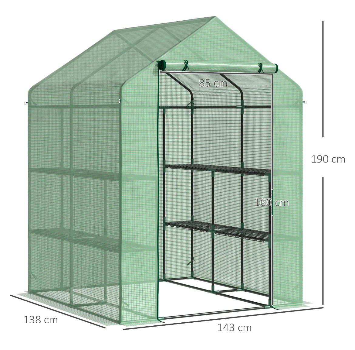 Outsunny walk-in greenhouse