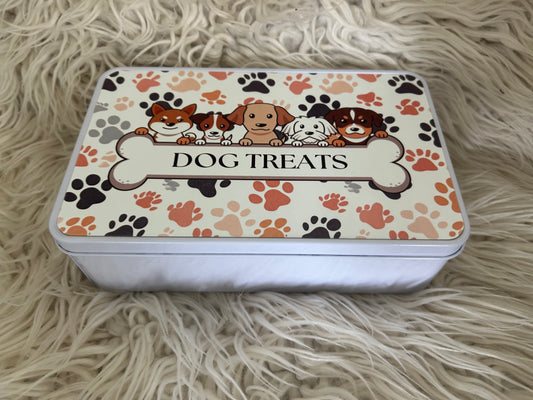 Dog treat tin