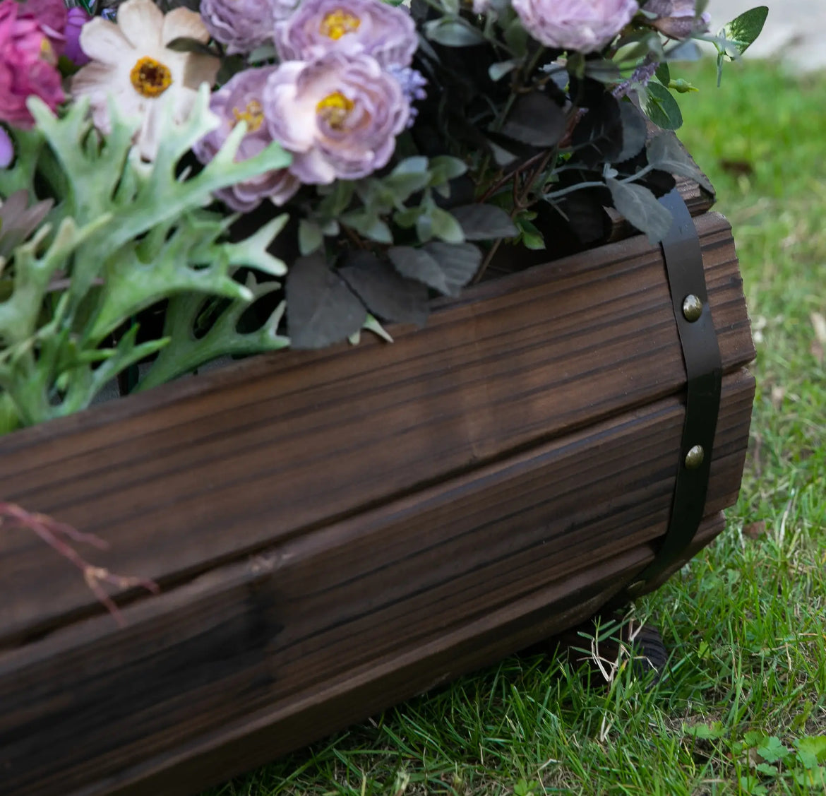 2pcs 56L wooden planter box