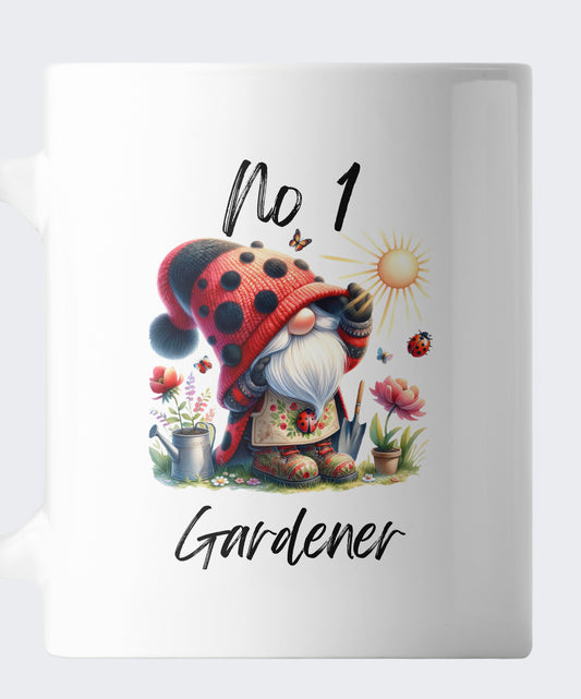No1 gardener mug - gnome design