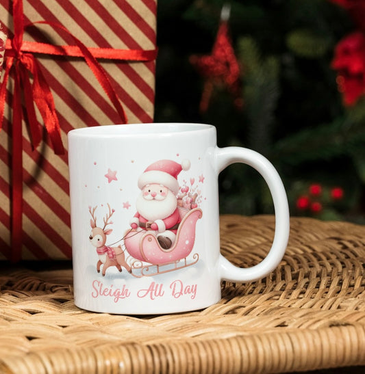 Pink Christmas mug - various designs