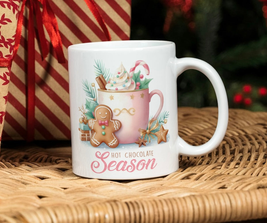 Pink Christmas mug - various designs