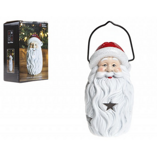 Light Up Santa Lantern (13.5cm)