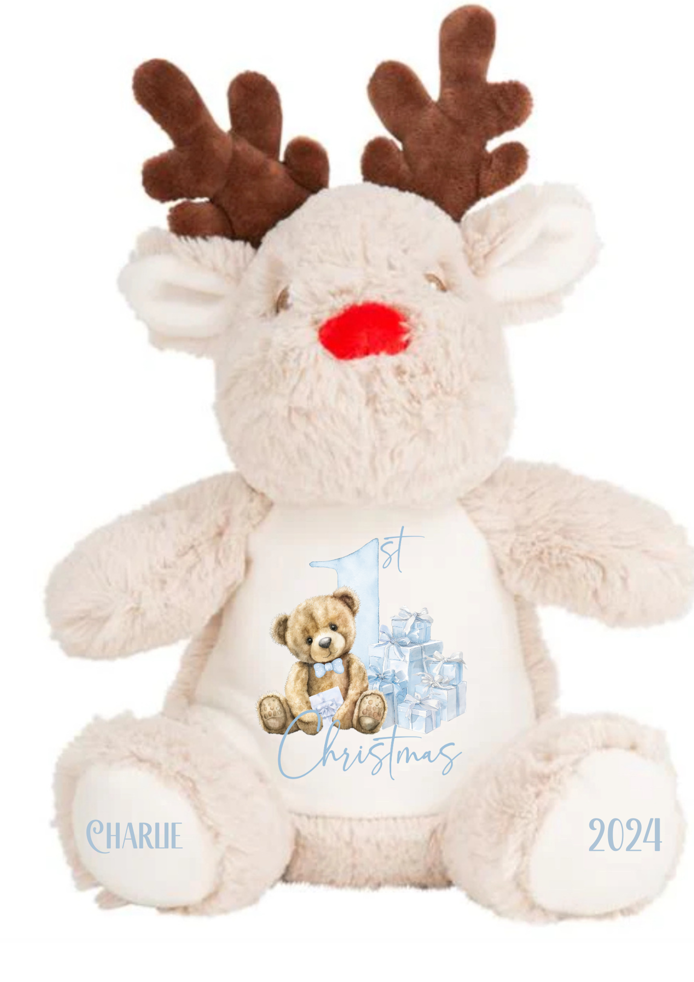 My first Christmas reindeer teddy