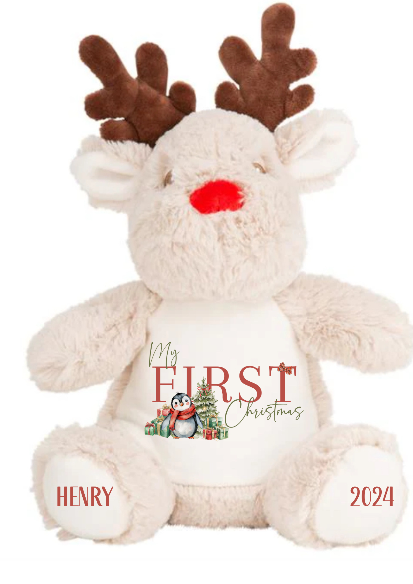 My first Christmas reindeer teddy