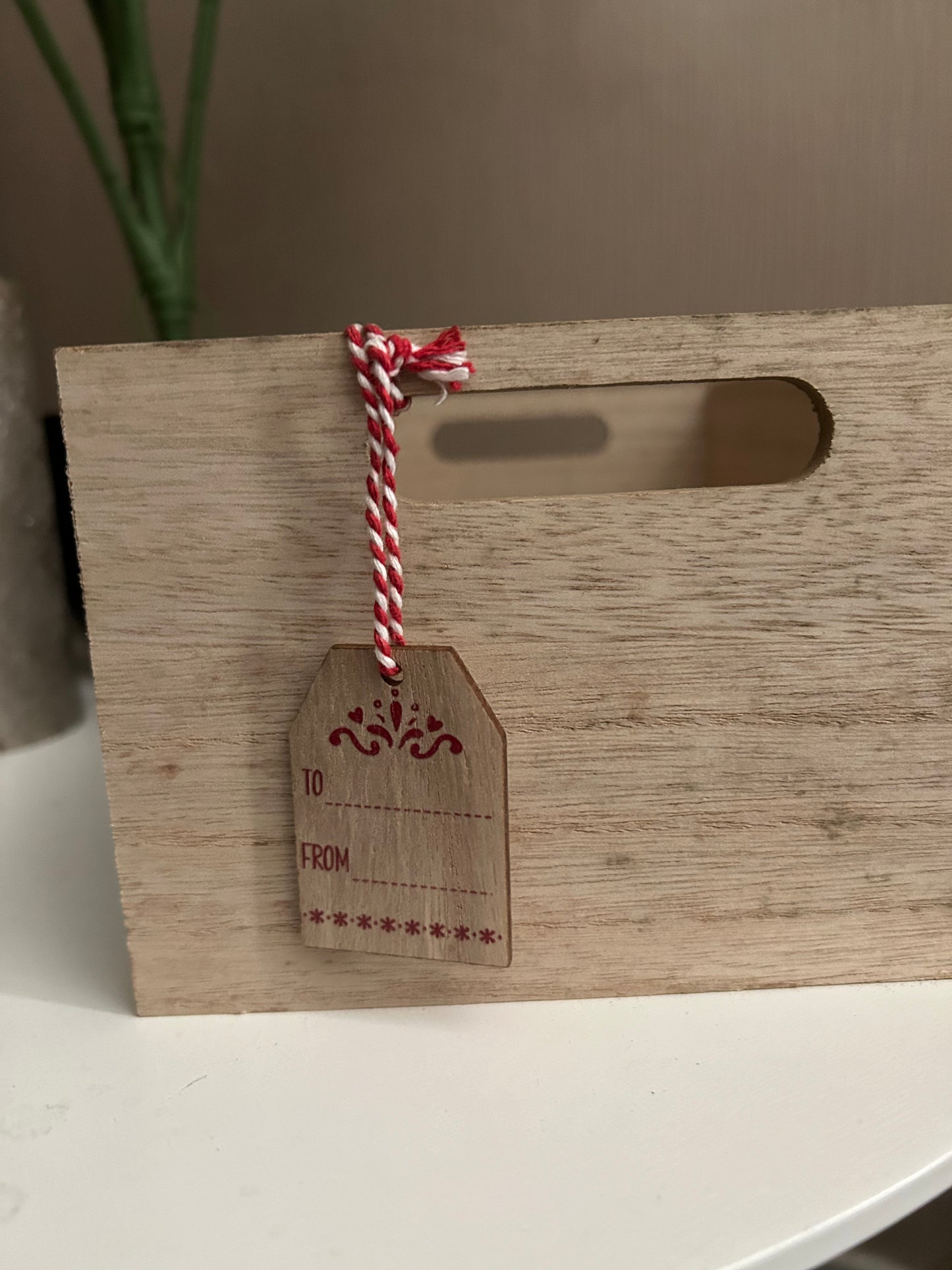 Wooden Christmas movie treat box