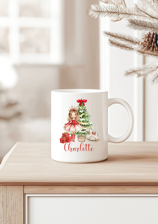 Red sugarplum fairy mug