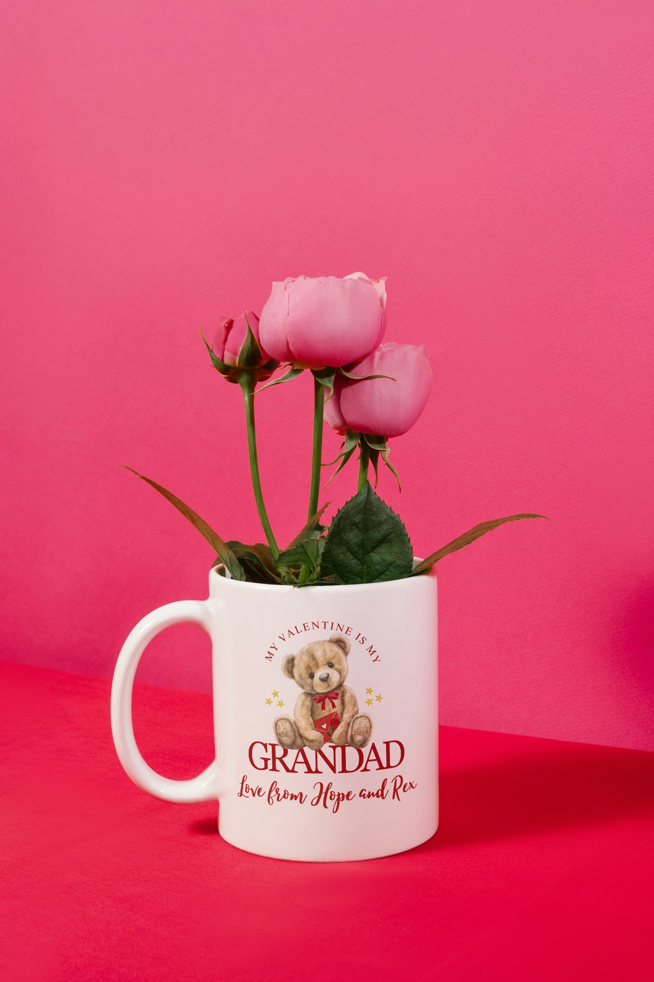 My valentine teddy bear mug - various recipients