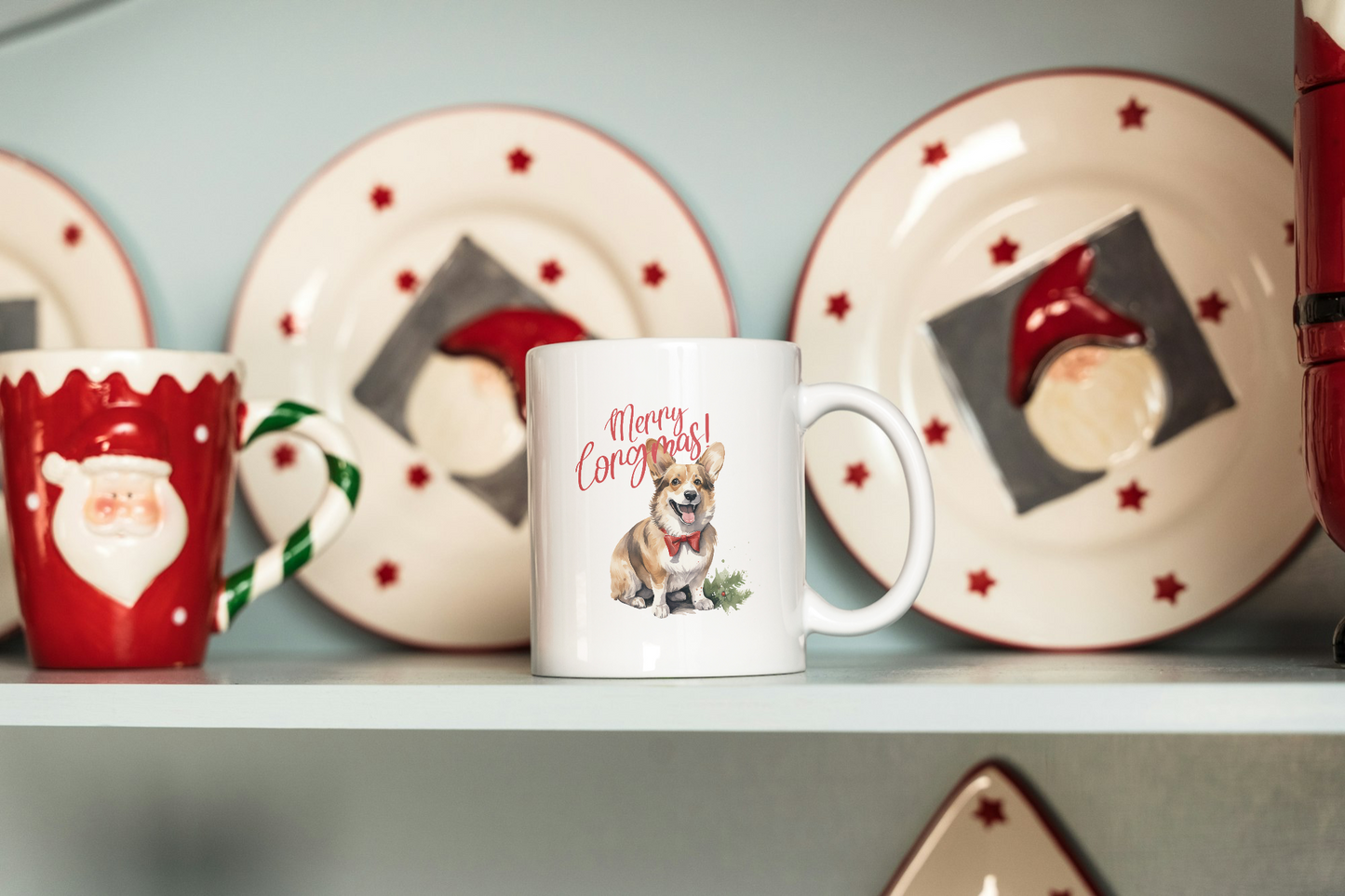 Christmas dog mug