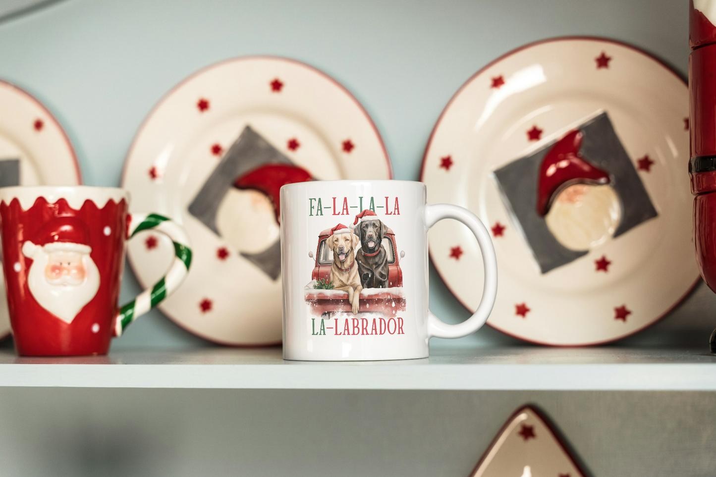 Christmas dog mug