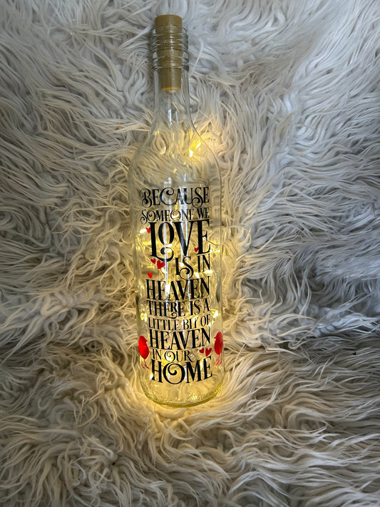 Those in heaven light up bottle