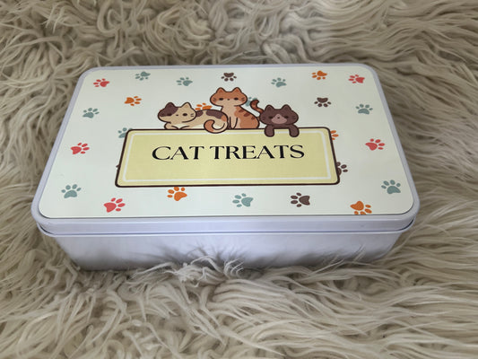 Cat treat tin