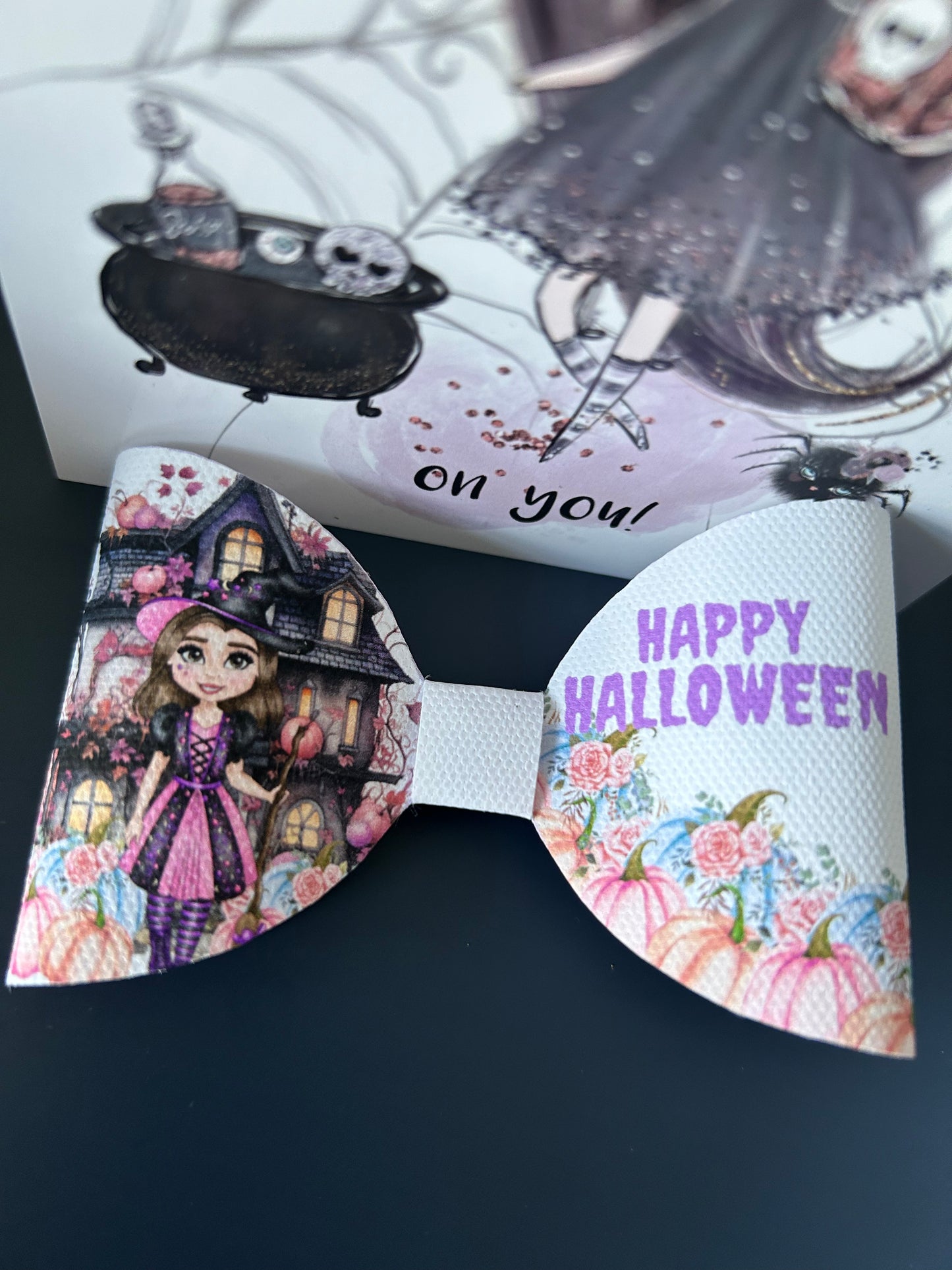 Kids Halloween mini hair bow