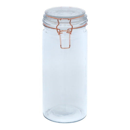 Kitchen Storage Jar With Copper Clip 25cm