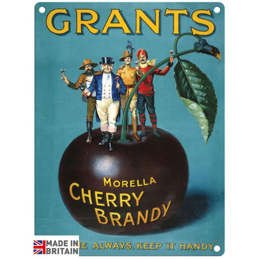 Small Metal Sign 45 x 37.5cm Vintage Retro Grants Cherry Brandy