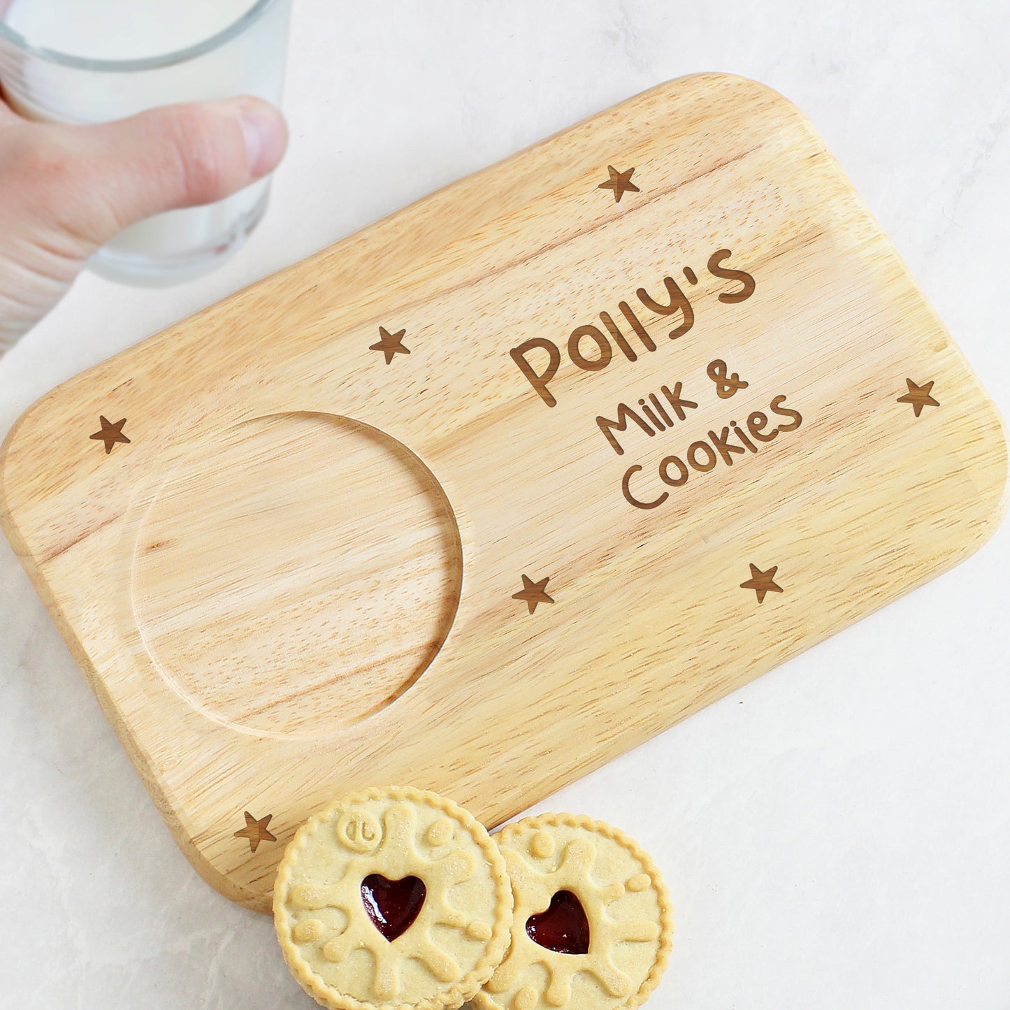 Personalised Stars Wooden Coaster Tray