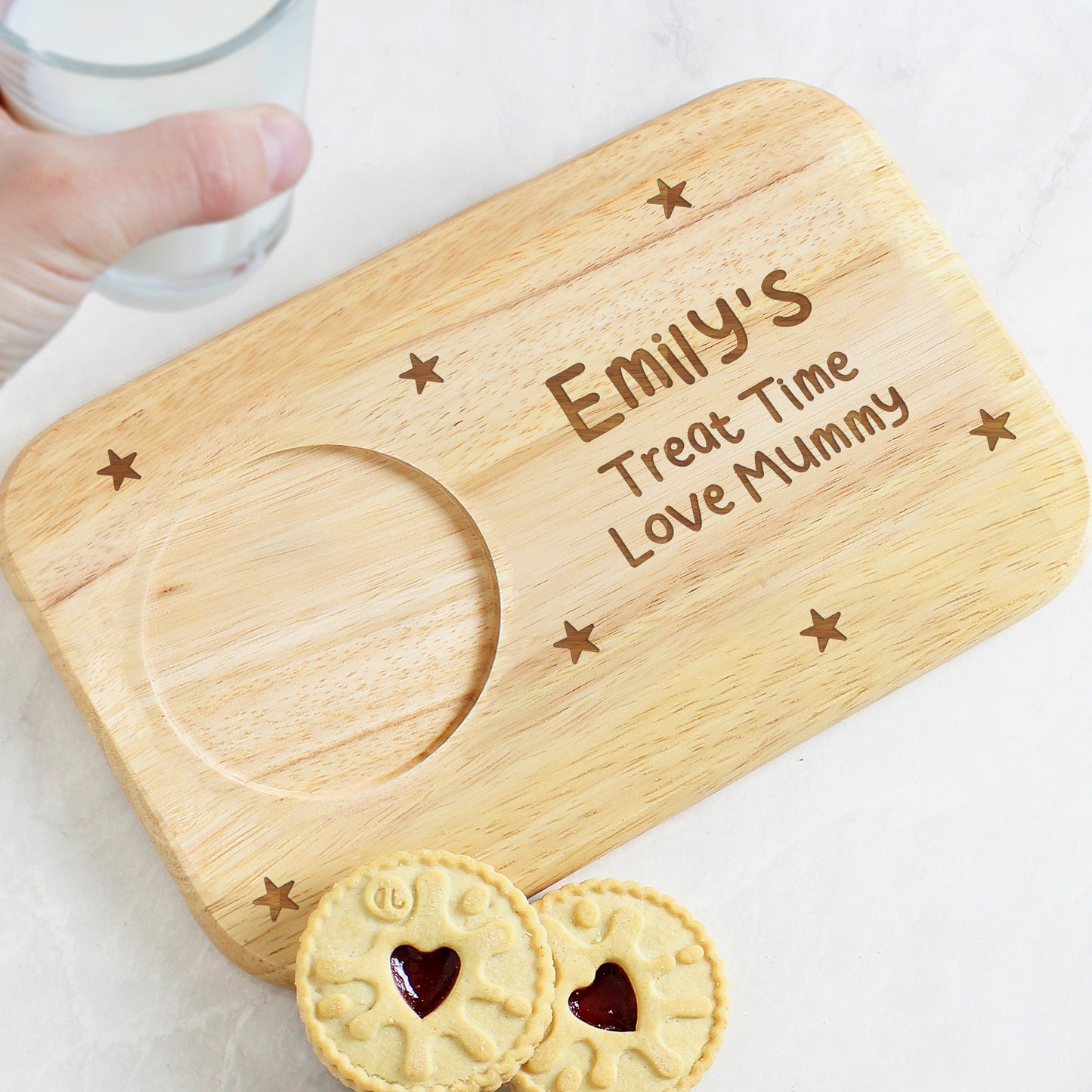 Personalised Stars Wooden Coaster Tray