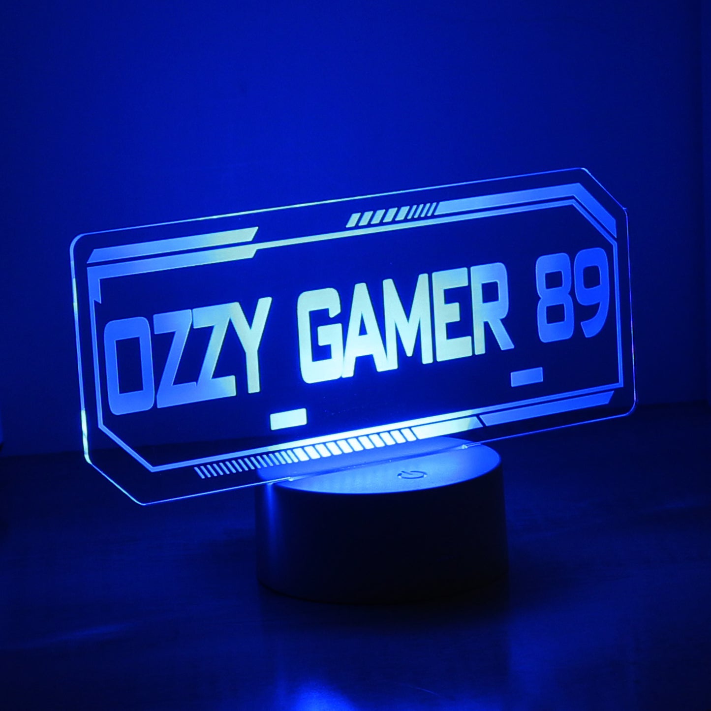 Personalised Gamer Tag LED Colour Changing Night Light