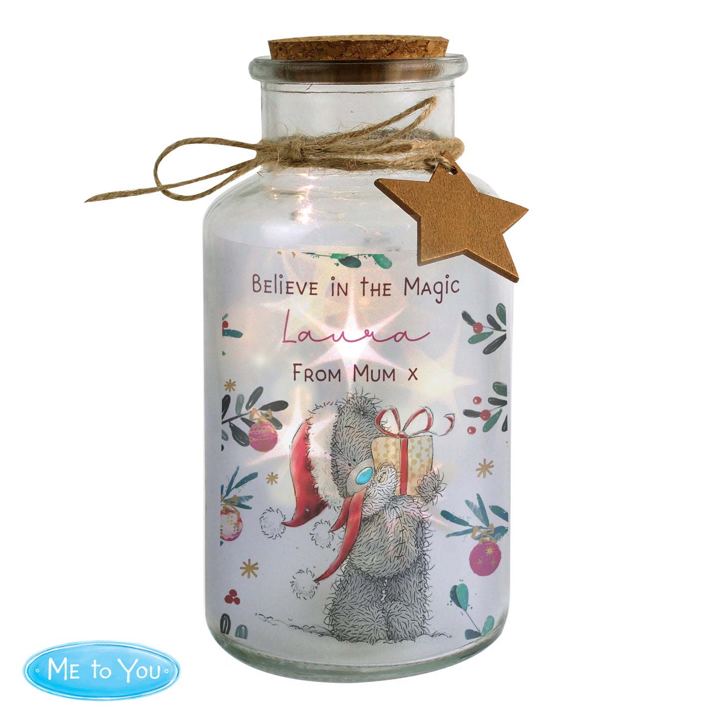 Personalised Me to You Cosy Winter Led Jar