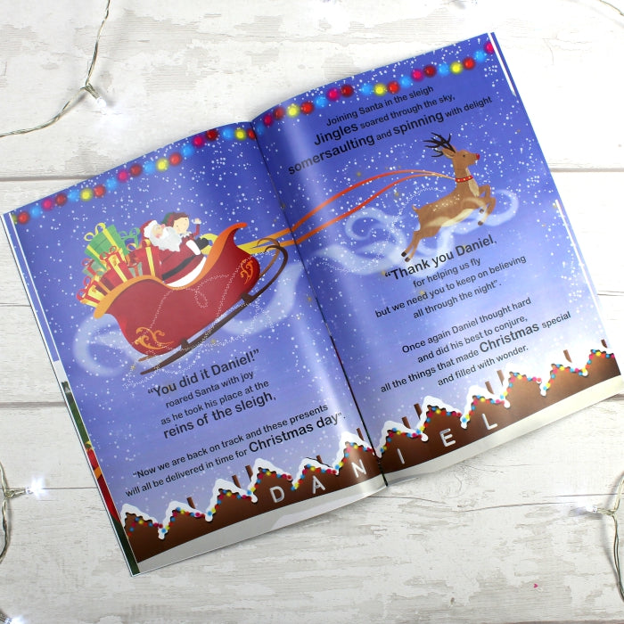 Personalised "It's Christmas" Story Book, Featuring Santa and his Elf Jingles