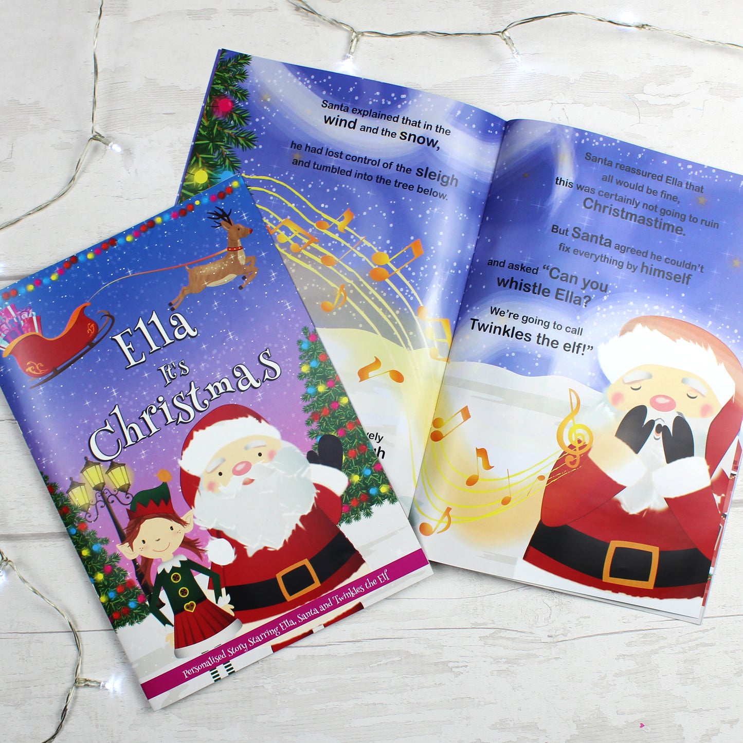 Personalised "It's Christmas" Story Book, Featuring Santa and his Elf Jingles