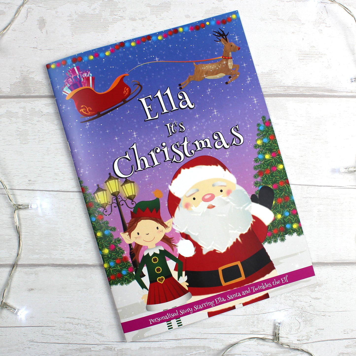 Personalised "It's Christmas" Story Book, Featuring Santa and his Elf Jingles