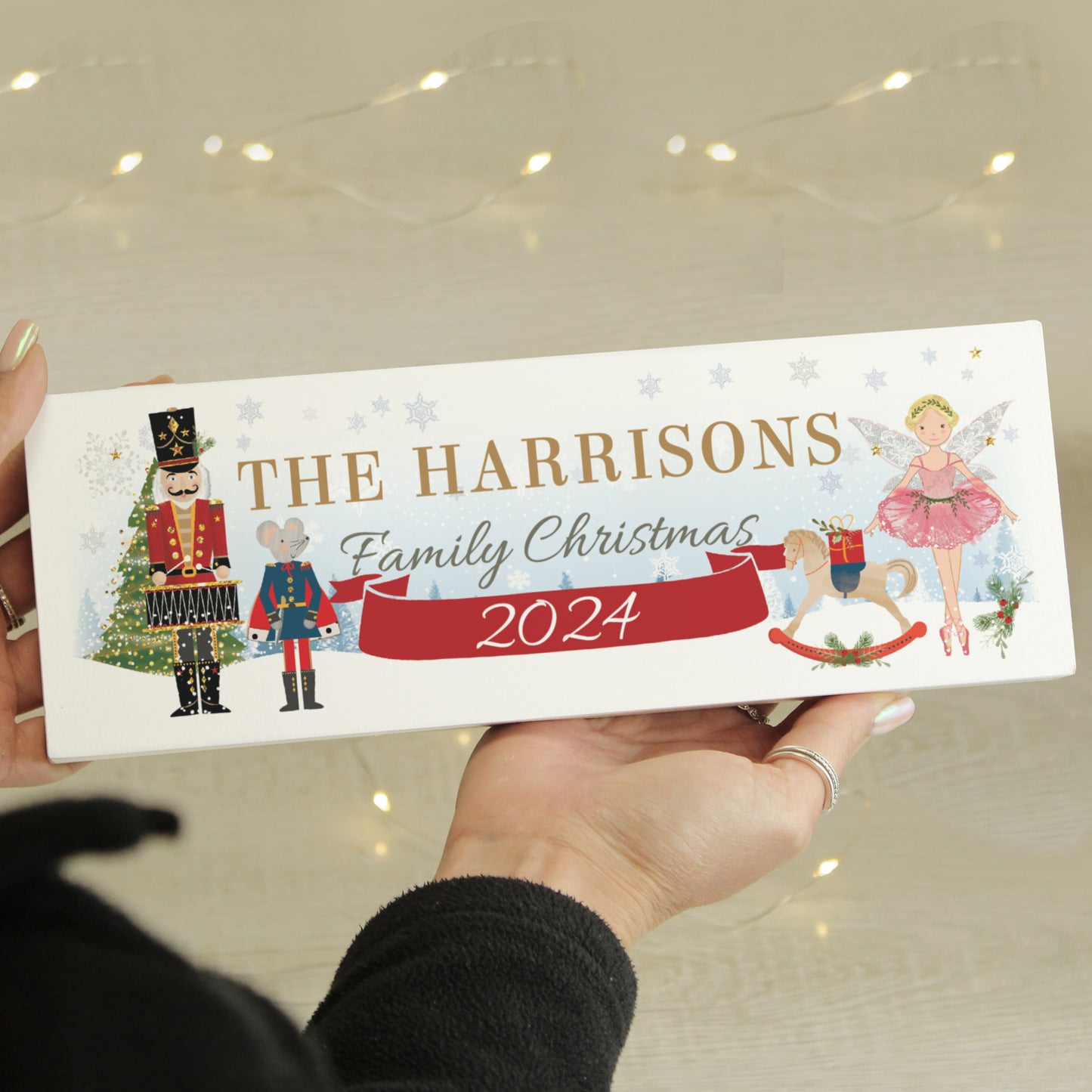 Personalised Nutcracker Wooden Mantel Decoration