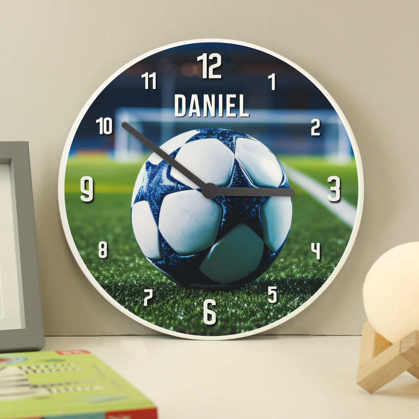 Personalised Football Wooden Children's Clock