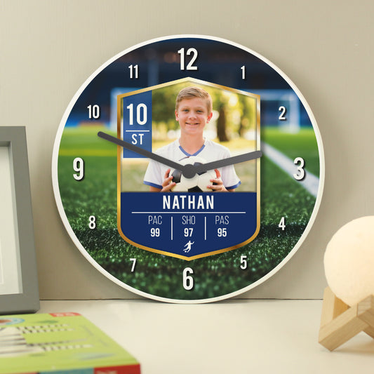 Personalised Football Photo Upload Children's Clock