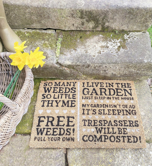 Free Weeds Potting Shed Doormat