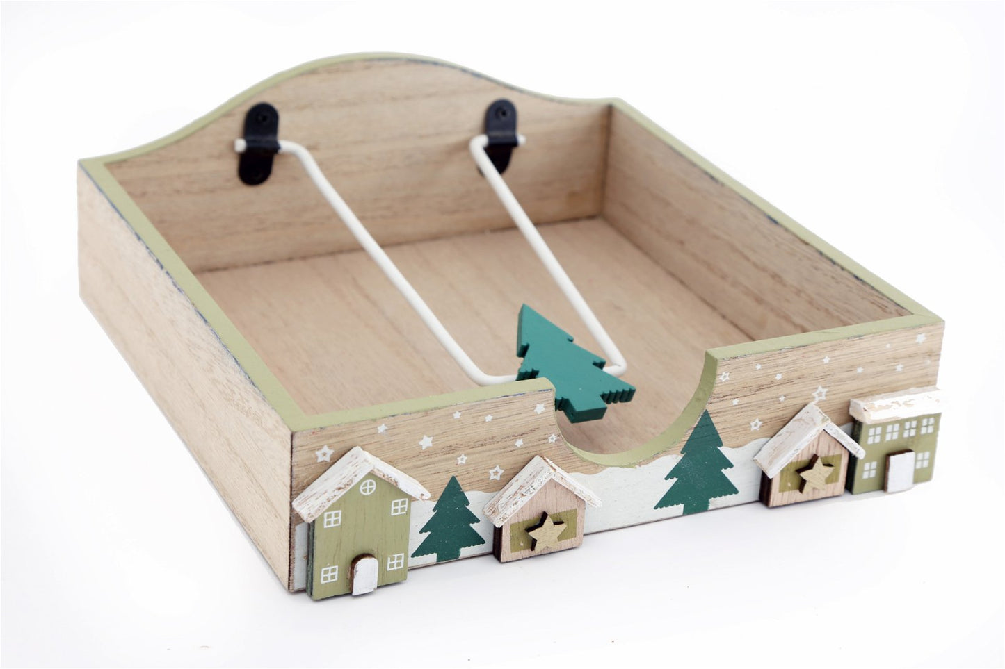 Christmas House Napkin Holder 18.5cm