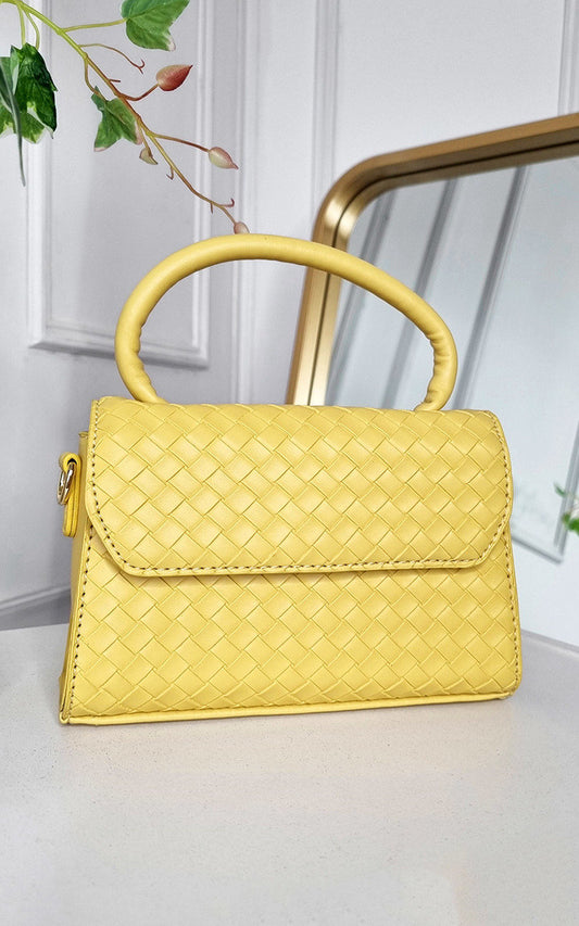 Faux Leather Quilted Handbag