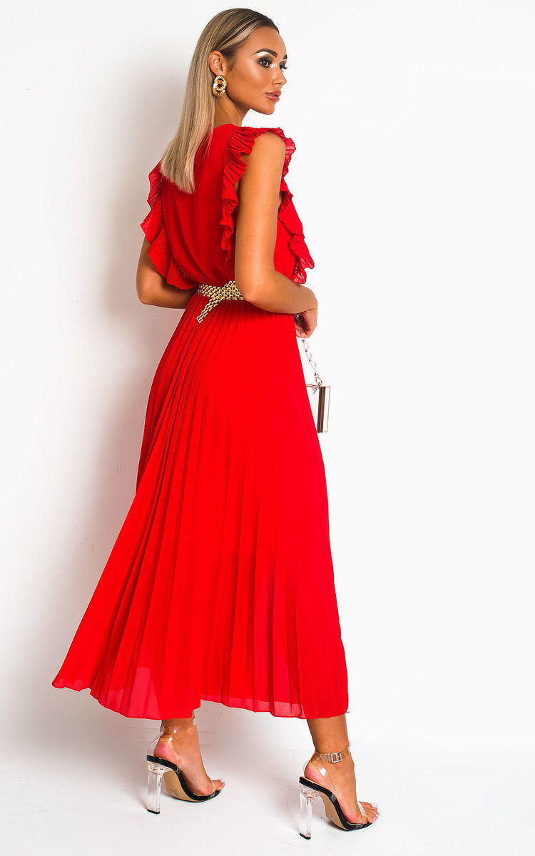 Pleated Maxi Dress