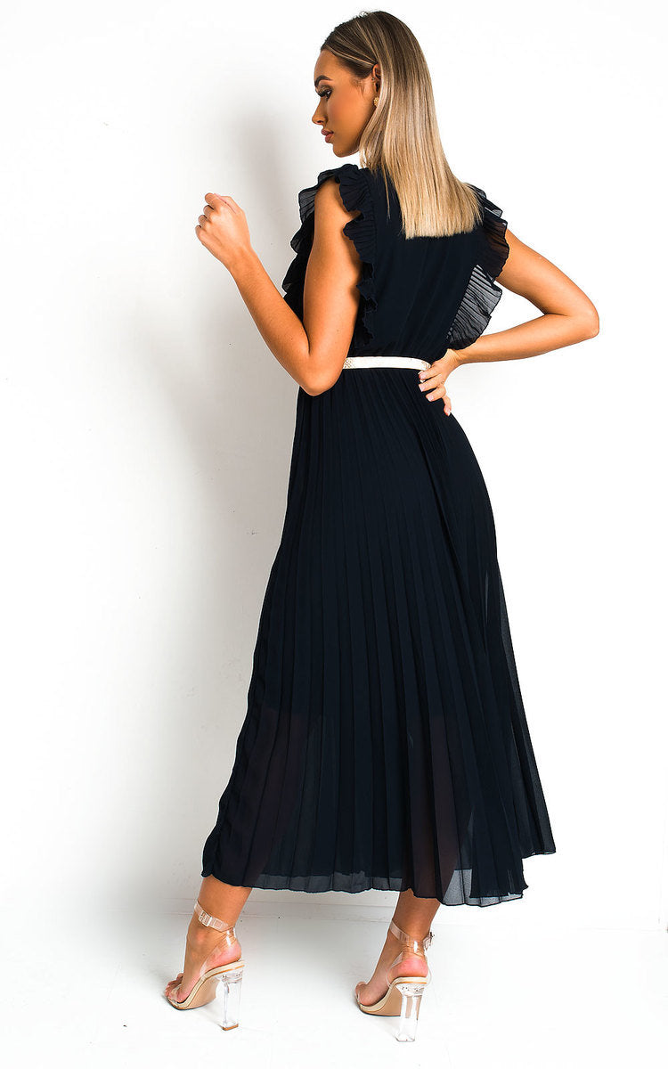 Pleated Maxi Dress